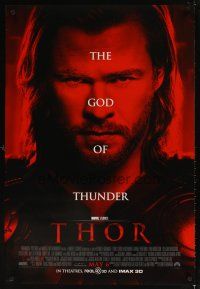 5w739 THOR advance DS 1sh '11 cool image of Chris Hemsworth in the title role!