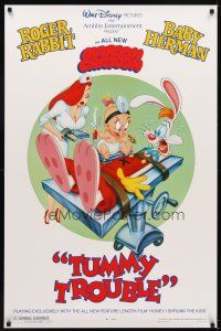 5w756 TUMMY TROUBLE DS 1sh '89 Roger Rabbit & sexy nurse Jessica with doctor Baby Herman!