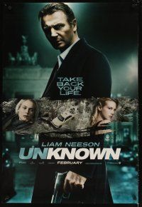 5w768 UNKNOWN teaser DS 1sh '11 Liam Neeson, Diane Kruger, sexy January Jones!
