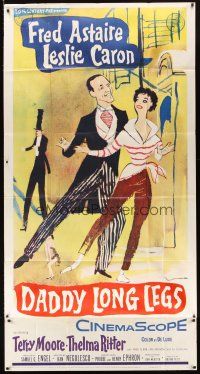 5s644 DADDY LONG LEGS 3sh '55 wonderful art of Fred Astaire in tux dancing with Leslie Caron!