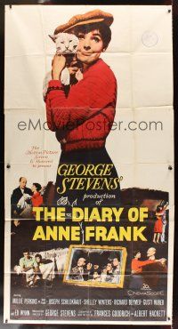 5s656 DIARY OF ANNE FRANK 3sh '59 Millie Perkins as Jewish girl in hiding in World War II!