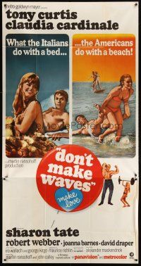 5s660 DON'T MAKE WAVES style A int'l 3sh '67 Tony Curtis with sexy Sharon Tate & Claudia Cardinale!