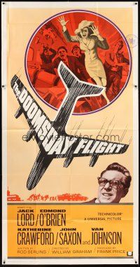 5s661 DOOMSDAY FLIGHT 3sh '68 Jack Lord, Edmond O'Brien, cool crashing airplane art!