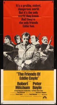 5s686 FRIENDS OF EDDIE COYLE int'l 3sh '73 Robert Mitchum lives in a violent & dangerous world!