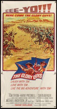 5s691 GLORY GUYS 3sh '65 Sam Peckinpah, riding hell-bent for the big brawl, epic battle art!