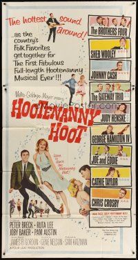 5s716 HOOTENANNY HOOT 3sh '63 Johnny Cash and a ton of top country music stars!