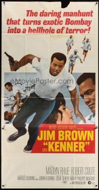 5s738 KENNER 3sh '68 Jim Brown finds the adventure of his life in exotic Bombay!