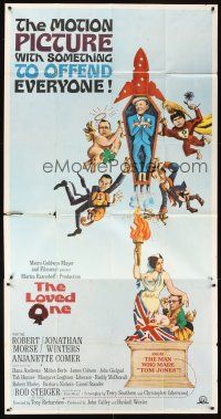 5s749 LOVED ONE 3sh '65 Jonathan Winters in the motion picture with something to offend everyone!