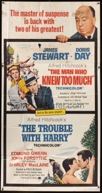 5s762 MAN WHO KNEW TOO MUCH/TROUBLE WITH HARRY 3sh '63 Alfred Hitchcock's two greatest!