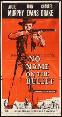 5s787 NO NAME ON THE BULLET 3sh '59 Audie Murphy as the strangest killer who ever stalked the West!