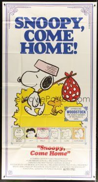 5s842 SNOOPY COME HOME 3sh '72 Peanuts, Charlie Brown, great Schulz art of Snoopy & Woodstock!
