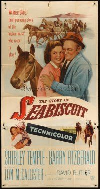 5s854 STORY OF SEABISCUIT 3sh '49 Shirley Temple, Barry Fitzgerald, cool horse racing images!