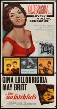 5s872 UNFAITHFULS 3sh '60 close up of sexy red-haired Gina Lollobrigida, May Britt!