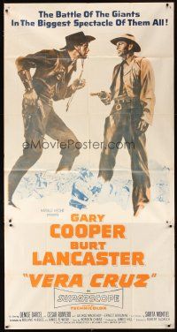 5s875 VERA CRUZ 3sh R60s full-length artwork of cowboys Gary Cooper & Burt Lancaster!