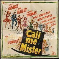 5s094 CALL ME MISTER 6sh '51 cool image of Betty Grable, Dan Dailey & cast on giant top hat!