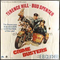 5s102 CRIMEBUSTERS int'l 6sh '79 great art of Terence Hill & Bud Spencer on motorcycle w/sidecar!
