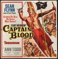5s137 SON OF CAPTAIN BLOOD 6sh '63 giant full-length image of barechested pirate Sean Flynn!