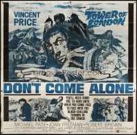 5s138 TOWER OF LONDON 6sh '62 Vincent Price, Roger Corman, horror art, don't come alone!