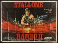 5s170 RAMBO FIRST BLOOD PART II Argentinean 43x58 '85 no law, no war can stop Sylvester Stallone!
