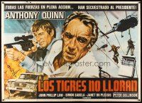 5s173 TARGET OF AN ASSASSIN Argentinean 43x58 '78 cool art of Anthony Quinn, exciting adventure!