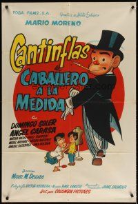 5s192 CABALLERO A LA MEDIDA Argentinean '54 cool art of Cantinflas in top hat & tails!