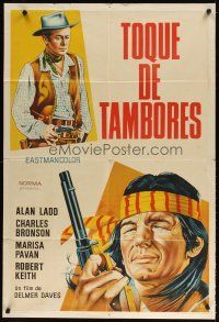 5s208 DRUM BEAT Argentinean R60s art of Alan Ladd & Native American Charles Bronson!