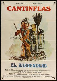 5s210 EL BARRENDERO Argentinean '82 great Palo art of Cantinflas as janitor cleaning up!