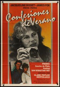 5s231 HIGH SEASON Argentinean '87 Jacqueline Bisset with camera, wacky image!