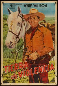 5s257 MONTANA INCIDENT Argentinean '52 great image of Whip Wilson & horse!