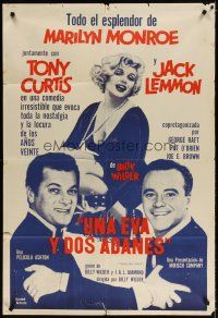 5s287 SOME LIKE IT HOT Argentinean R70s sexy Marilyn Monroe w/Tony Curtis & Jack Lemmon in drag!