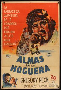 5s306 TWELVE O'CLOCK HIGH Argentinean '50 Gregory Peck, Hugh Marlowe & Gary Merrill!