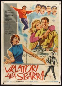 5s452 HOWLERS OF THE DOCK Italian 1p '60 Lucio Fulci's Urlatori alla sbarra, art of cast by Manno!