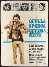 5s354 LONGEST YARD Italian 2p '75 Robert Aldrich prison football comedy, art of Burt Reynolds!