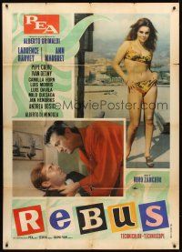 5s501 REBUS Italian 1p '68 Laurence Harvey & sexy full-length Ann-Margret in bikini!