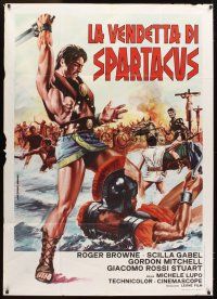 5s505 REVENGE OF SPARTACUS Italian 1p R70s Michele Lupo's La vendetta di Spartacus, cool artwork!