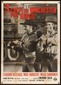 5s535 THREE GRAVES FOR A WINCHESTER Italian 1p '66 Mitchell, Mickey Hargitay, spaghetti western!