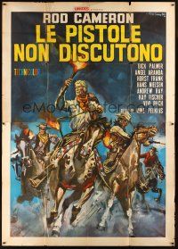 5s330 BULLETS DON'T ARGUE Italian 2p '64 art of Rod Cameron & cowboys by Rodolfo Gasparri!