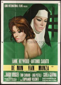 5s353 LADY OF MONZA Italian 2p '69 La Monaca di Monza, her other love is God, Casaro art!