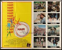 5s063 HAIR Spanish/U.S. 1-stop poster '79 Milos Forman, Treat Williams, cool rare Bob Peak art!