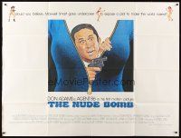 5s013 NUDE BOMB subway poster '80 art of Don Adams as Maxwell Smart peeking out from woman's shirt