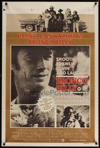 5t523 BRONCO BILLY Aust 1sh '80 Clint Eastwood directs & stars, real live modern hero!