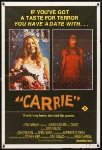 5t526 CARRIE Aust 1sh '77 Stephen King, Sissy Spacek before and after her bloodbath at the prom!