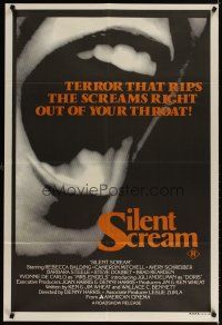5t548 SILENT SCREAM Aust 1sh '80 terror so sudden there is no time to scream!