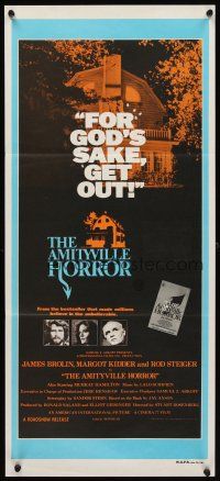 5t575 AMITYVILLE HORROR Aust daybill '79 AIP, great image of haunted house, for God's sake get out