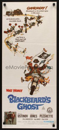 5t601 BLACKBEARD'S GHOST Aust daybill R76 Walt Disney, art of wacky invisible pirate Peter Ustinov