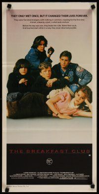 5t607 BREAKFAST CLUB Aust daybill '85 John Hughes, Emilio Estevez, Molly Ringwald, Judd Nelson