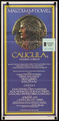 5t621 CALIGULA Aust daybill '81 Malcolm McDowell, Penthouse's Bob Guccione sex epic!