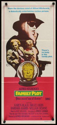 5t680 FAMILY PLOT Aust daybill '76 from the mind of devious Alfred Hitchcock, Karen Black!