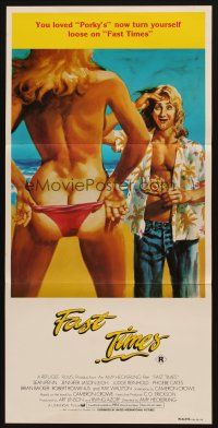 5t682 FAST TIMES AT RIDGEMONT HIGH Aust daybill '82 best different art of Sean Penn as Spicoli!