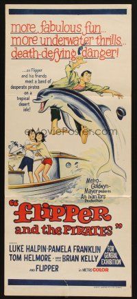 5t694 FLIPPER'S NEW ADVENTURE Aust daybill '64 Flipper the fearless is more fin-tastic than ever!